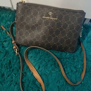 Nanette Lepore Elegant Dark Brown Crossbody Bag